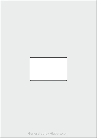 AALabels® AAZZ01 template with 1 rectangular 80 x 50 millimeter labels per sheet, on A4-size adhesive blank label sheets.