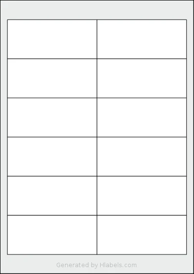 Apli® 01213 template with 12 rectangular 97 x 42.4 millimeter labels per sheet, on A4-size adhesive blank label sheets.