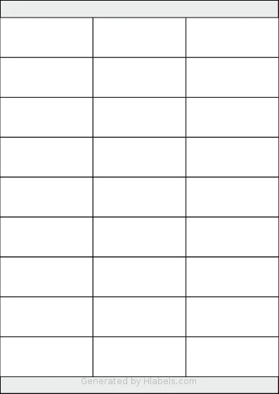 Apli® 01271 template with 27 rectangular 70 x 30 millimeter labels per sheet, on A4-size adhesive blank label sheets.