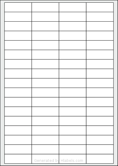 Apli® 01282 template with 68 rectangular 48.5 x 16.9 millimeter labels per sheet, on A4-size adhesive blank label sheets.