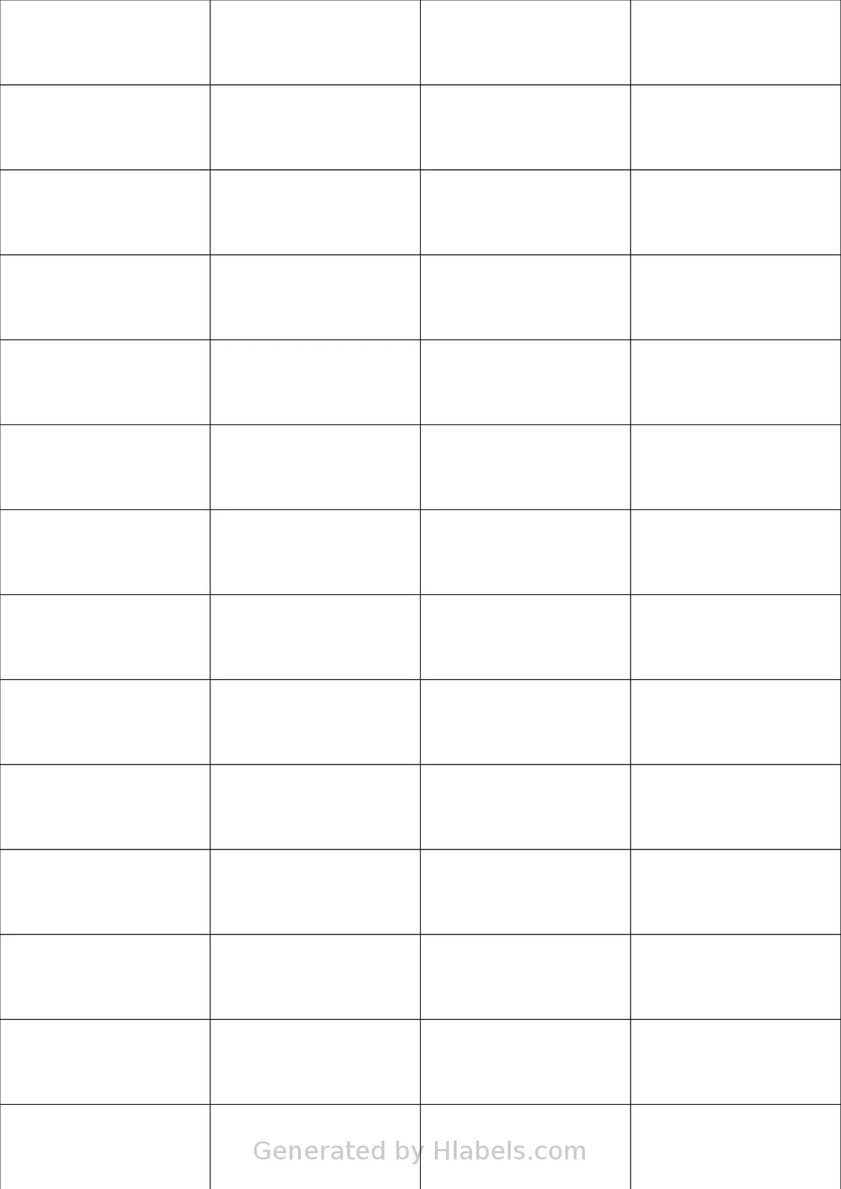 Apli® 01284 template with 56 rectangular 52.5 x 21.2 millimeter labels per sheet, on A4-size adhesive blank label sheets.