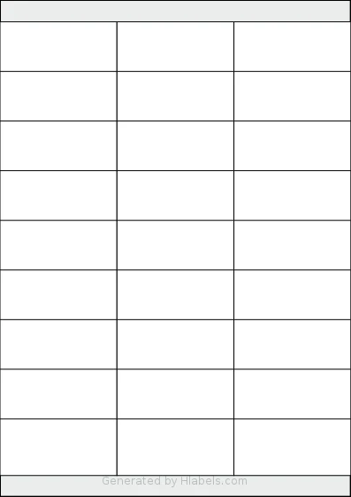 Apli® 01293 template with 27 rectangular 70 x 33.8 millimeter labels per sheet, on A4-size adhesive blank label sheets.