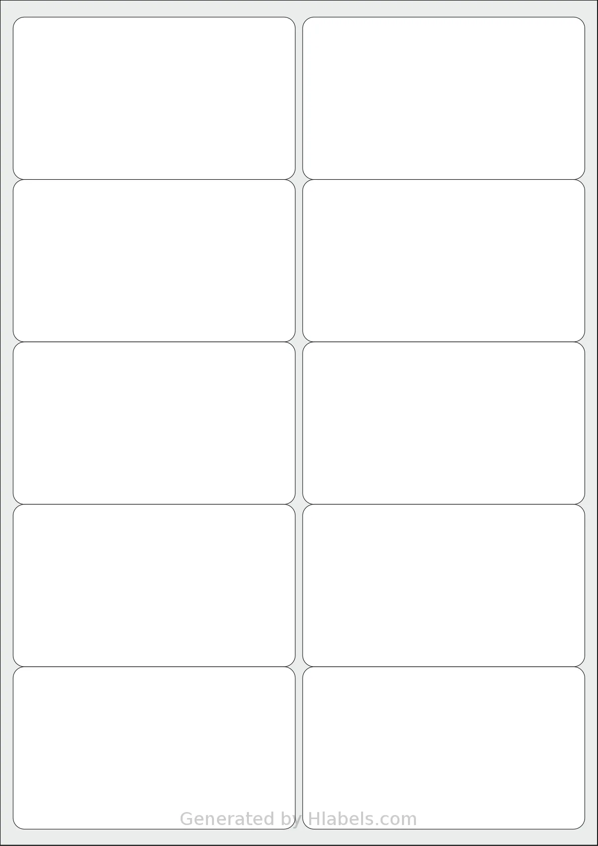 Apli® 02411 template with 10 rectangular 99.1 x 57 millimeter labels per sheet, on A4-size adhesive blank label sheets.