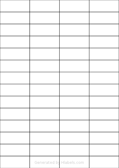 Apli® 02517 template with 56 rectangular 52.5 x 21.2 millimeter labels per sheet, on A4-size adhesive blank label sheets.