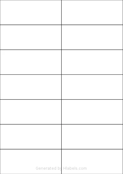 Apli® 02526 template with 14 rectangular 105 x 42.4285 millimeter labels per sheet, on A4-size adhesive blank label sheets.