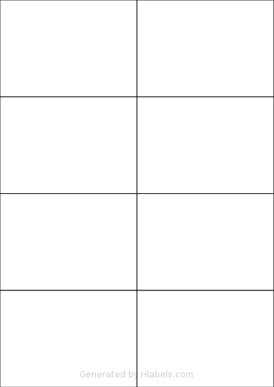 Apli® 02527 template with 8 rectangular 105 x 74.25 millimeter labels per sheet, on A4-size adhesive blank label sheets.