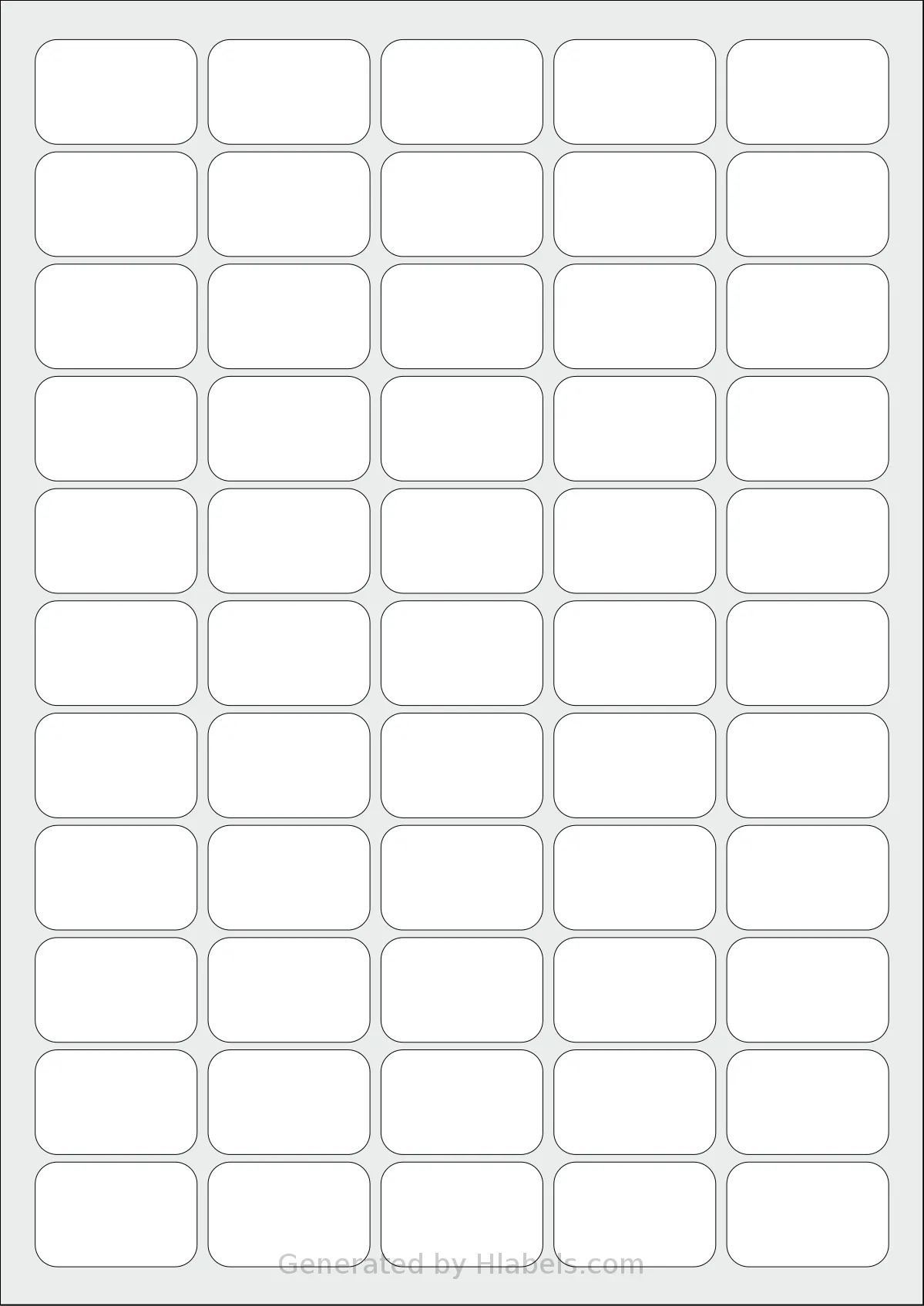 Apli® 03051 template with 55 rectangular 36.8 x 23.8 millimeter labels per sheet, on A4-size adhesive blank label sheets.
