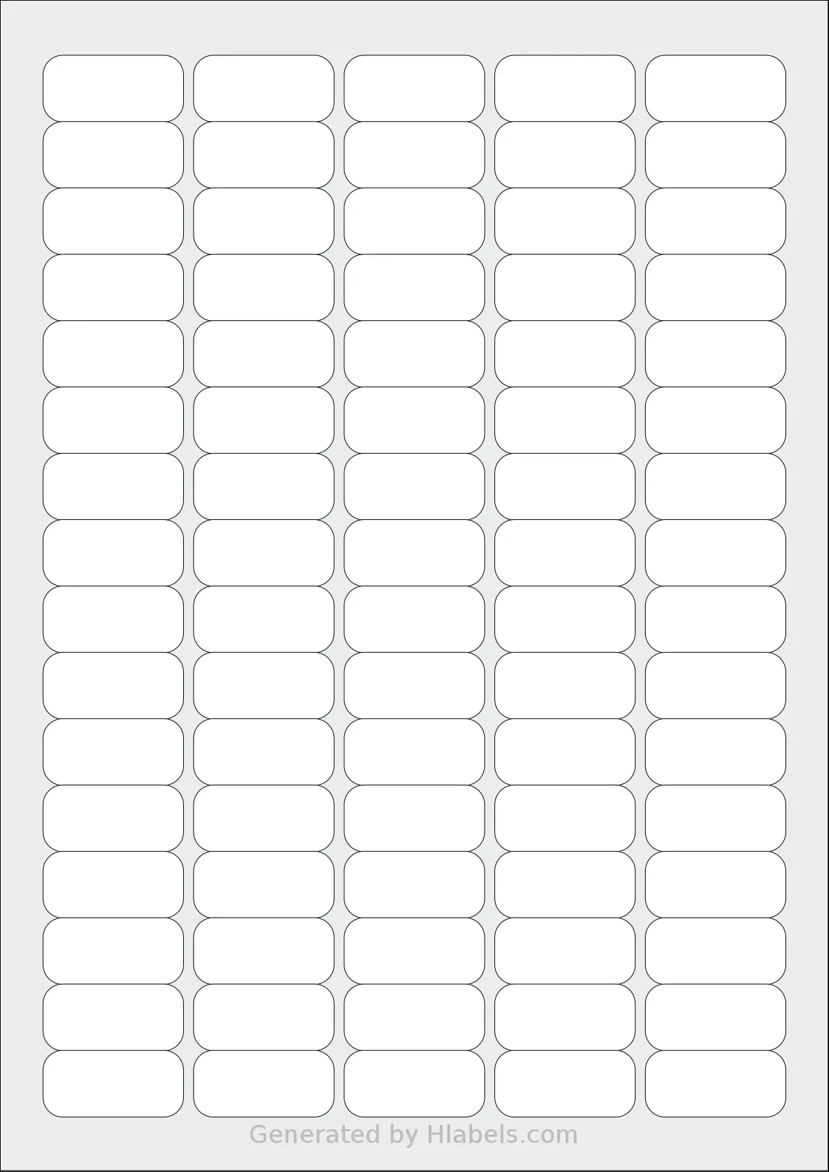 Apli® 10199 template with 80 rectangular 35.6 x 16.9 millimeter labels per sheet, on A4-size adhesive blank label sheets.