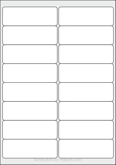 Apli® 10561 template with 16 rectangular 99.1 x 34 millimeter labels per sheet, on A4-size adhesive blank label sheets.