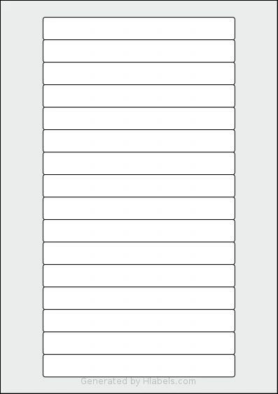 Avery® 145x17-R Template Avery® 145x17-R template with 16 rectangular 145 x 17 millimeter labels per sheet, on A4-size adhesive blank label sheets.
