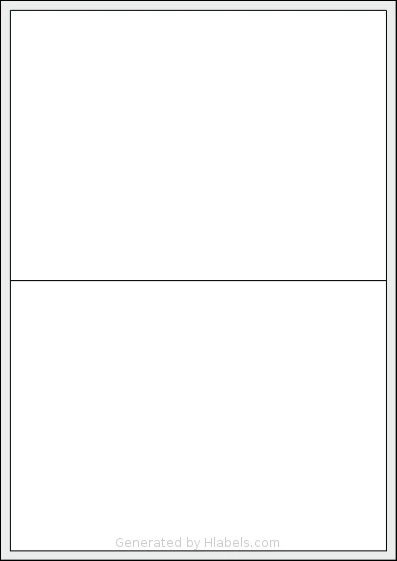 Avery® 199x143-R template with 2 rectangular 199 x 143 millimeter labels per sheet, on A4-size adhesive blank label sheets.