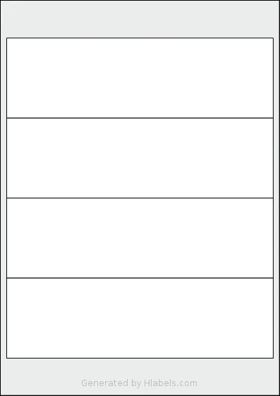 Avery® 200x60-R Template Avery® 200x60-R template with 4 rectangular 200 x 60 millimeter labels per sheet, on A4-size adhesive blank label sheets.