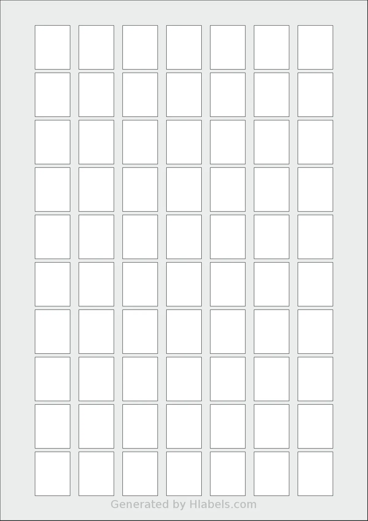 Avery® 2025 template with 70 rectangular 20 x 25 millimeter labels per sheet, on A4-size adhesive blank label sheets.