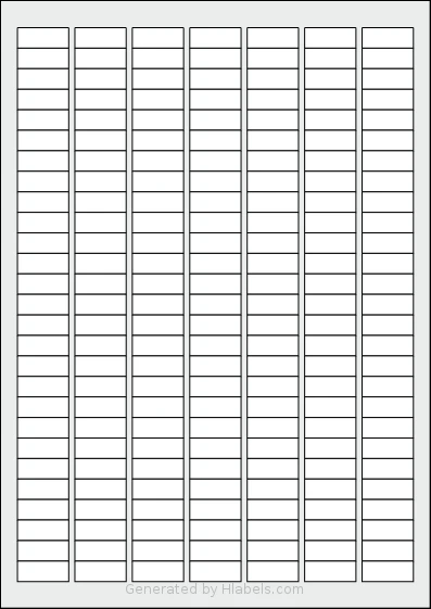 Avery® 2510 Template Avery® 2510 template with 189 rectangular 25 x 10 millimeter labels per sheet, on A4-size adhesive blank label sheets.