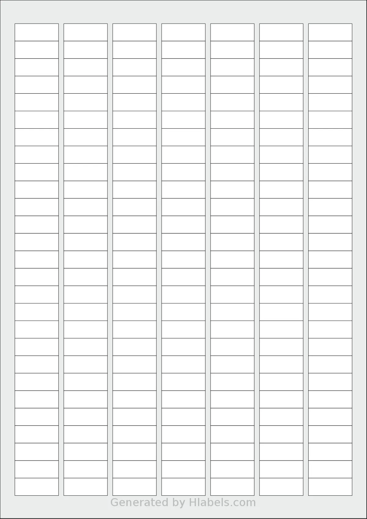Avery® 2510 template with 189 rectangular 25 x 10 millimeter labels per sheet, on A4-size adhesive blank label sheets.