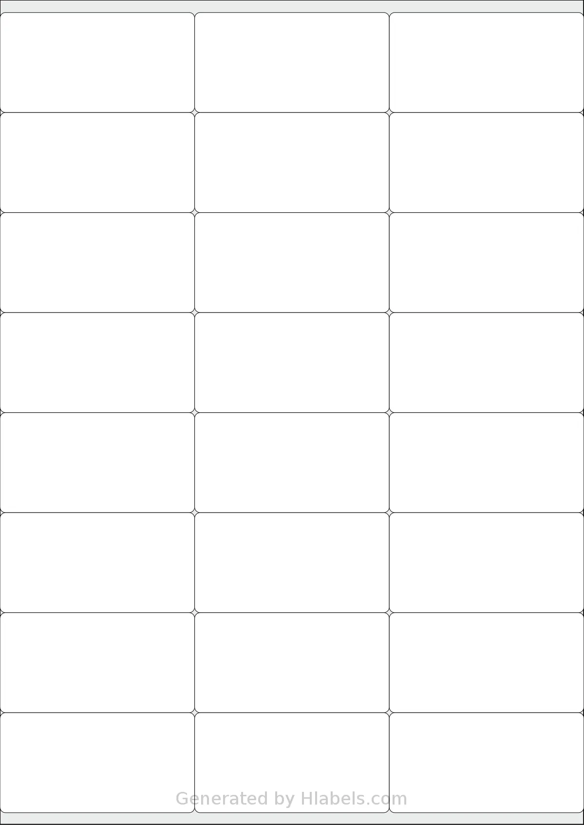 Avery® 3475 template with 24 rectangular 70 x 36 millimeter labels per sheet, on A4-size adhesive blank label sheets.
