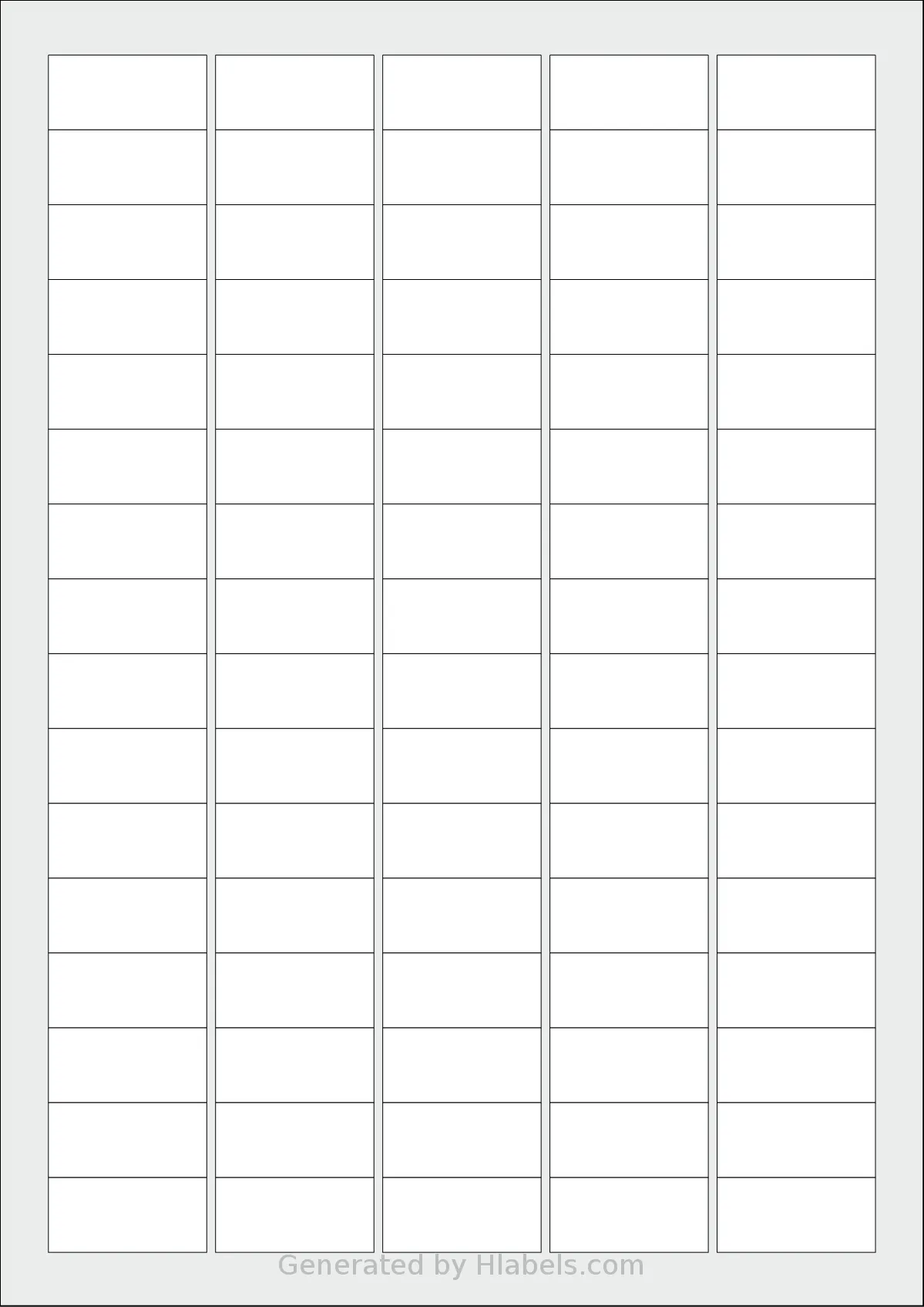 Avery® 3617 template with 80 rectangular 36 x 17 millimeter labels per sheet, on A4-size adhesive blank label sheets.