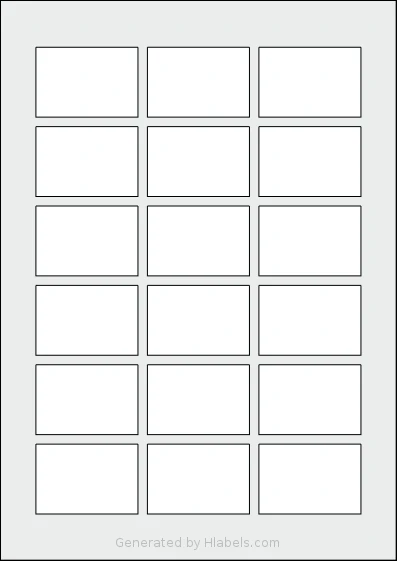Avery® 5437 Template Avery® 5437 template with 18 rectangular 54 x 37 millimeter labels per sheet, on A4-size adhesive blank label sheets.