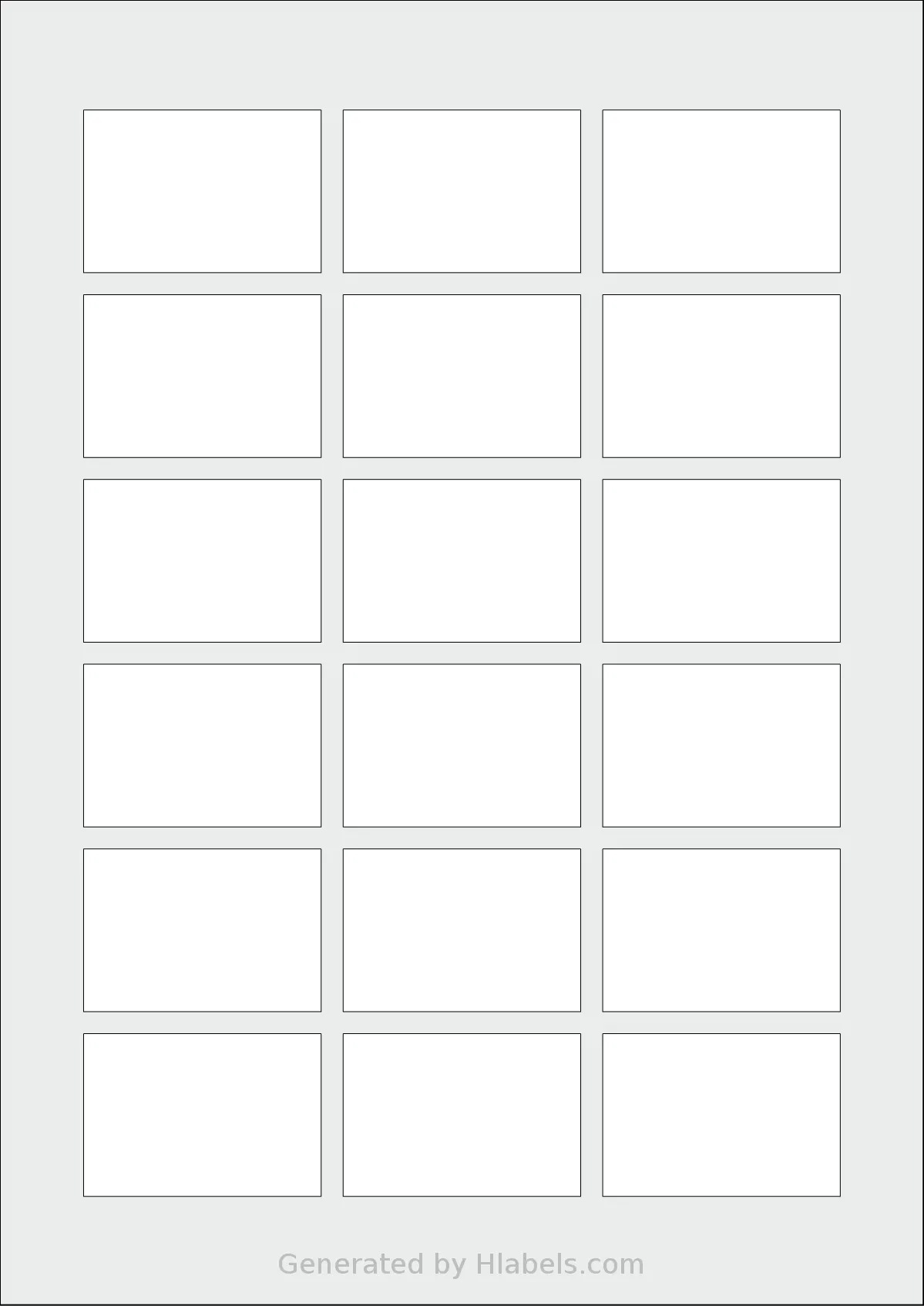 Avery® 5437 template with 18 rectangular 54 x 37 millimeter labels per sheet, on A4-size adhesive blank label sheets.