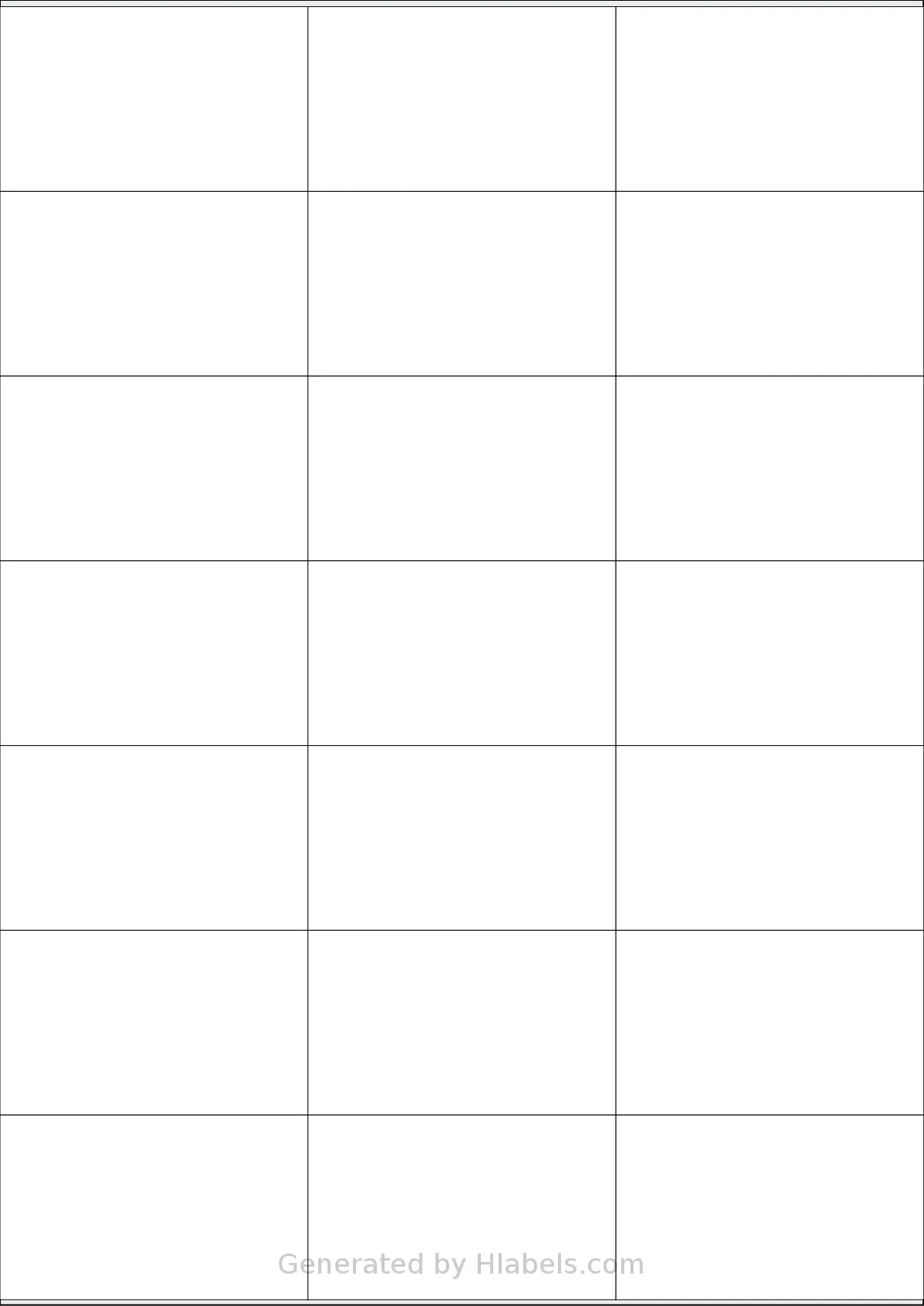 Avery® 7042 template with 21 rectangular 70 x 42 millimeter labels per sheet, on A4-size adhesive blank label sheets.