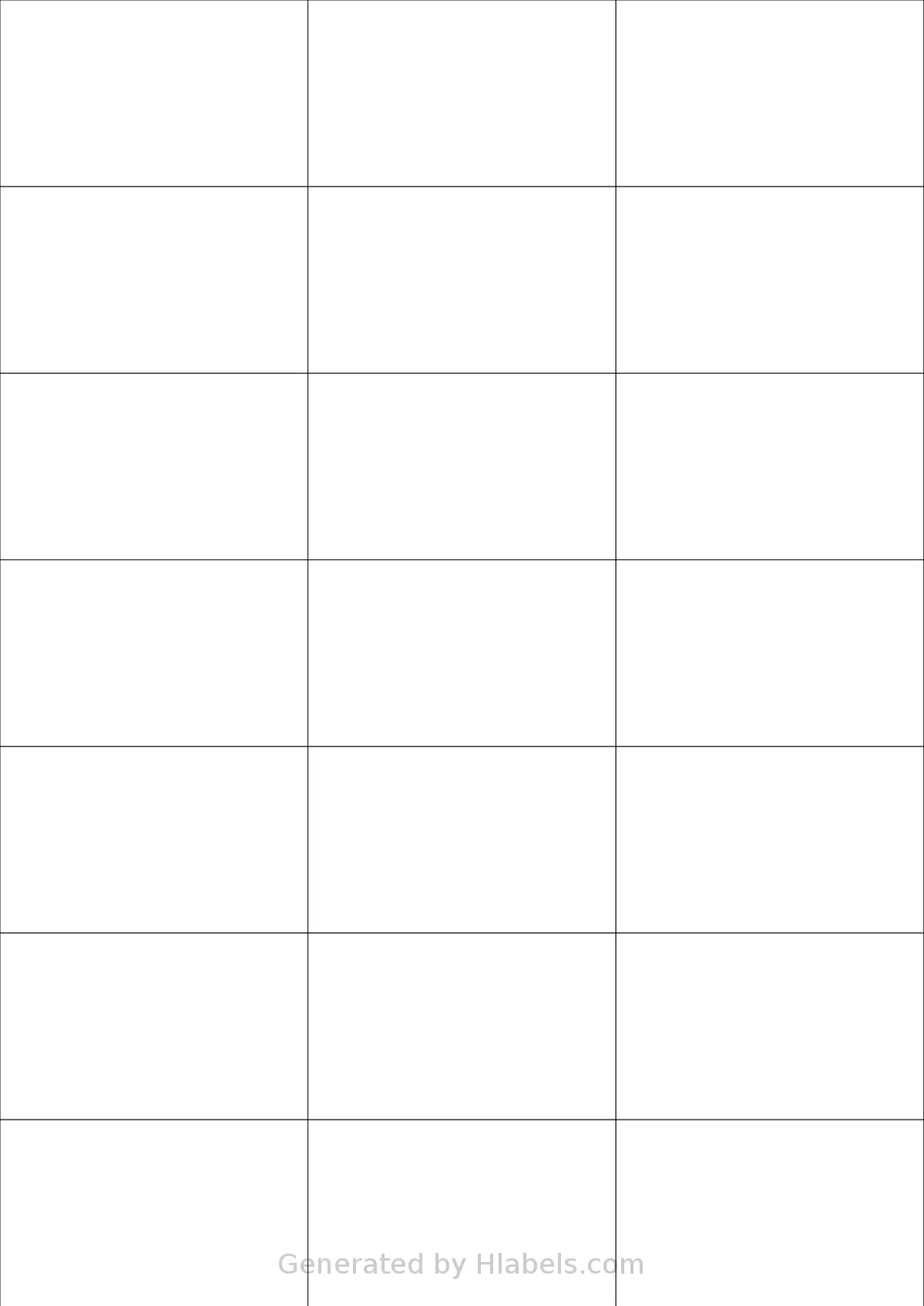 Avery® 70x42-R template with 21 rectangular 70 x 42.4285 millimeter labels per sheet, on A4-size adhesive blank label sheets.