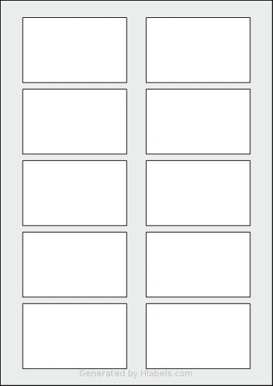 Avery® 8050 Template Avery® 8050 template with 10 rectangular 80 x 50 millimeter labels per sheet, on A4-size adhesive blank label sheets.