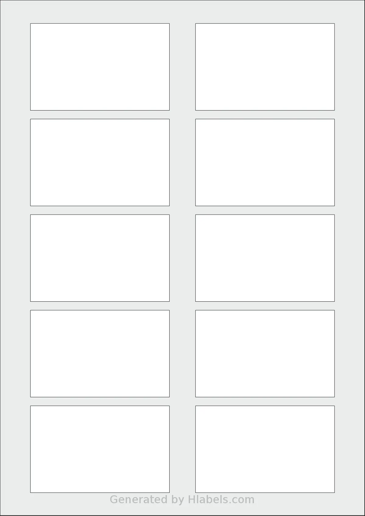 Avery® 8050 template with 10 rectangular 80 x 50 millimeter labels per sheet, on A4-size adhesive blank label sheets.