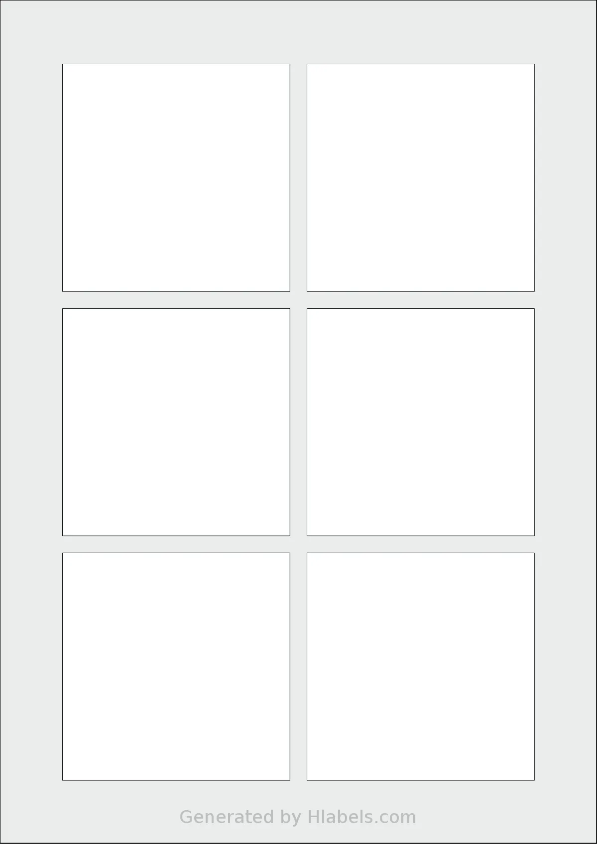 Avery® 8080 template with 6 square 80 x 80 millimeter labels per sheet, on A4-size adhesive blank label sheets.