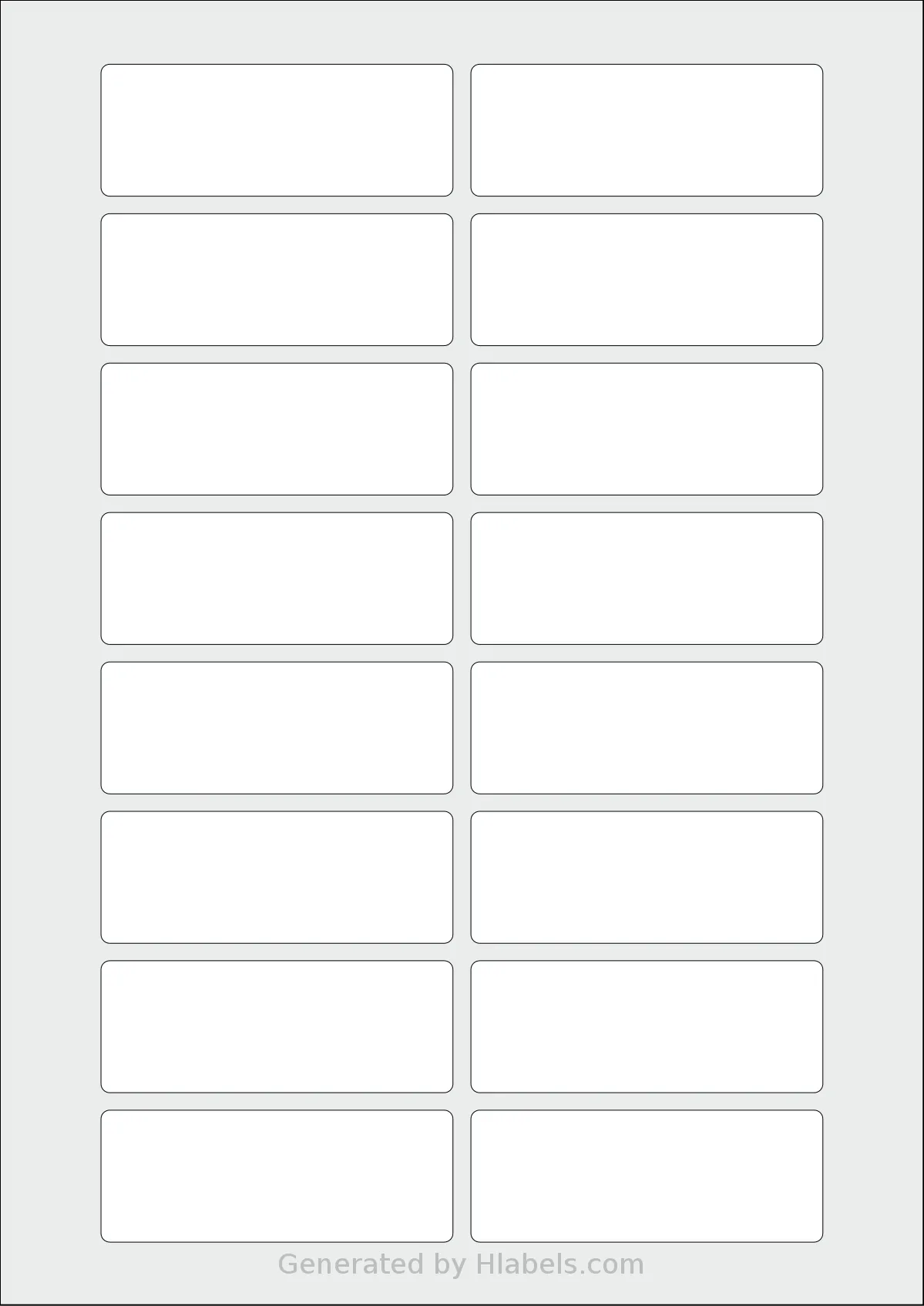 Avery® 80x30-R template with 16 rectangular 80 x 30 millimeter labels per sheet, on A4-size adhesive blank label sheets.