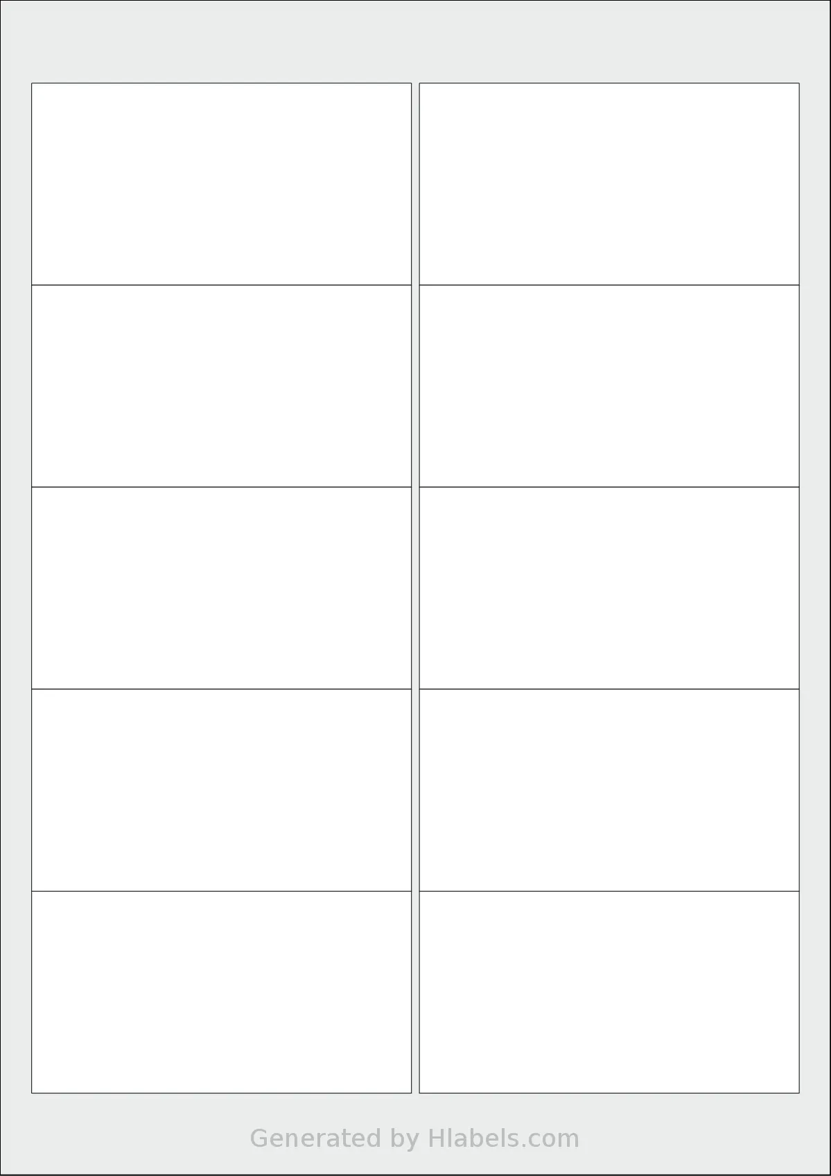 Avery® 9651 template with 10 rectangular 96 x 51 millimeter labels per sheet, on A4-size adhesive blank label sheets.