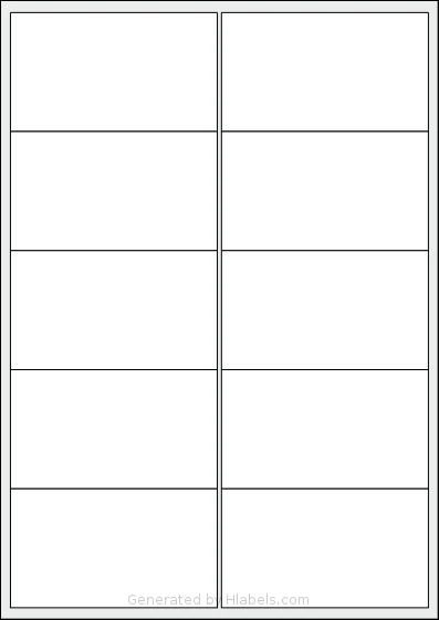 Avery® 9957 Template Avery® 9957 template with 10 rectangular 99 x 57 millimeter labels per sheet, on A4-size adhesive blank label sheets.