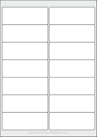 Avery® 99x38-R Template Avery® 99x38-R template with 14 rectangular 99 x 38 millimeter labels per sheet, on A4-size adhesive blank label sheets.