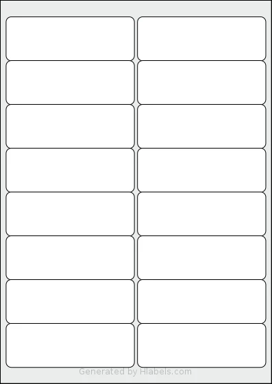 Avery® L7276 Template Avery® L7276 template with 16 rectangular 99.1 x 34 millimeter labels per sheet, on A4-size adhesive blank label sheets.