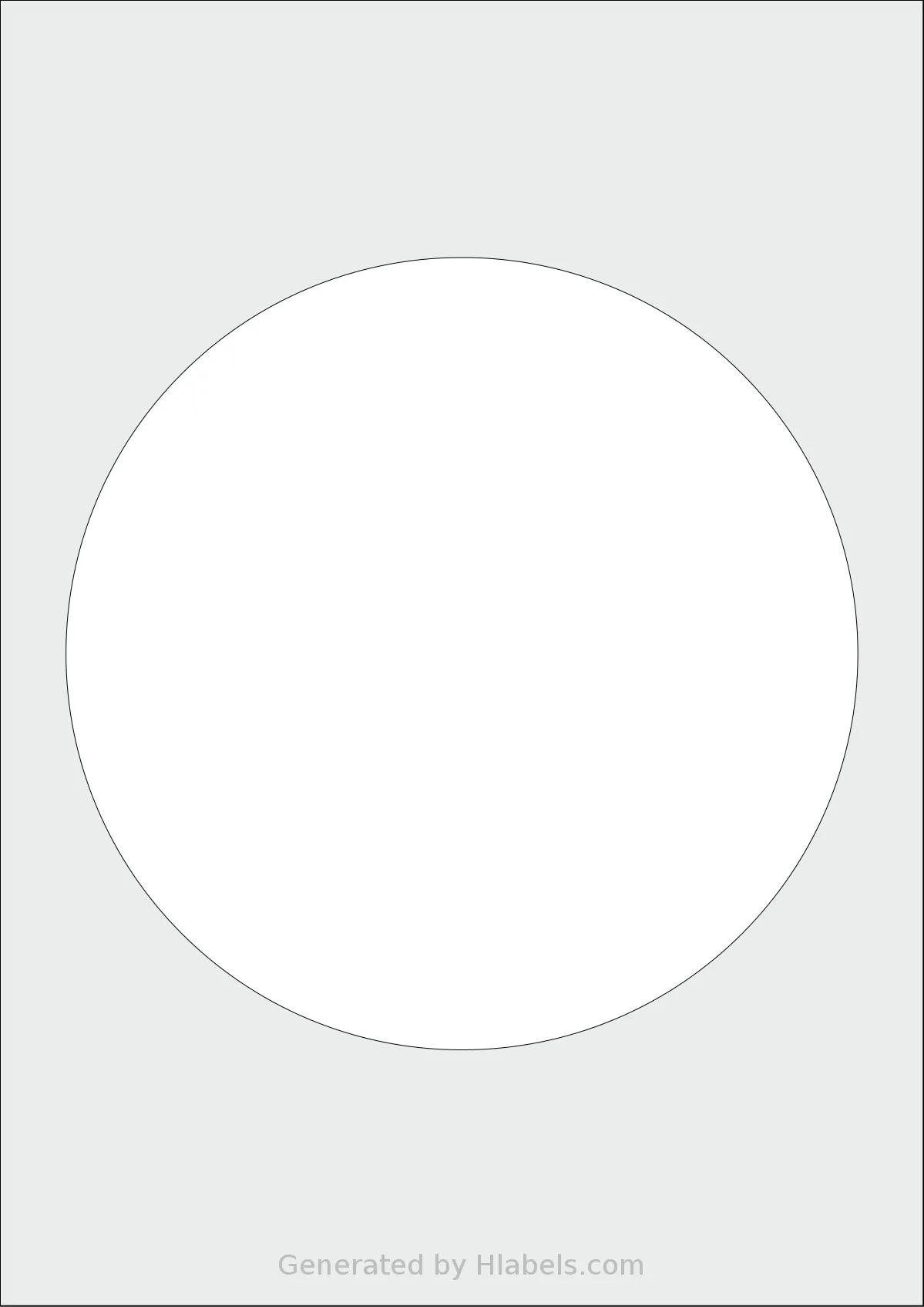 Avery® Zweckform 180 template with 1 circle labels per sheet, each 180 millimeter in diameter, on A4-size adhesive blank label sheets.
