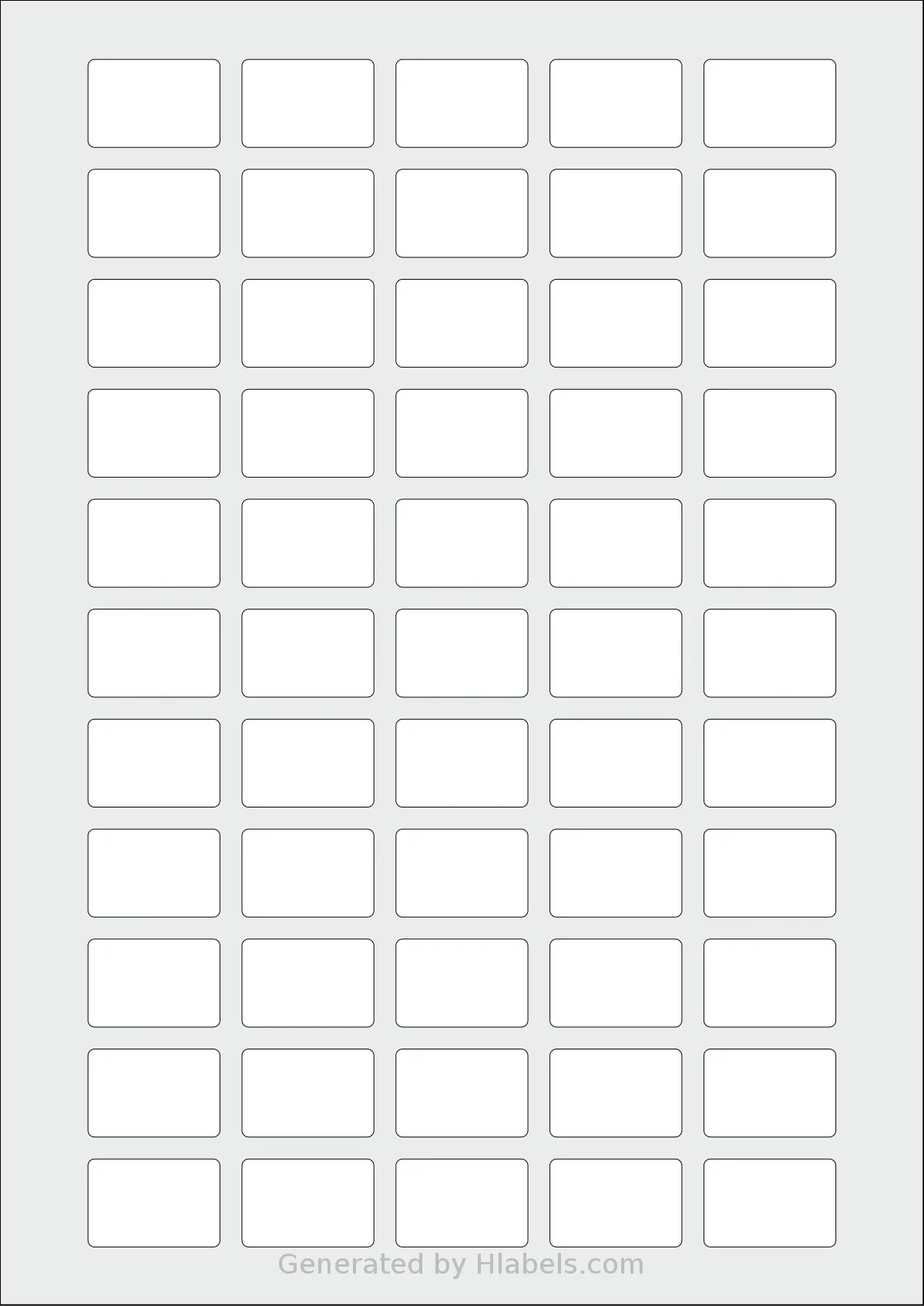 Avery® Zweckform 30x20 template with 55 rectangular 30 x 20 millimeter labels per sheet, on A4-size adhesive blank label sheets.