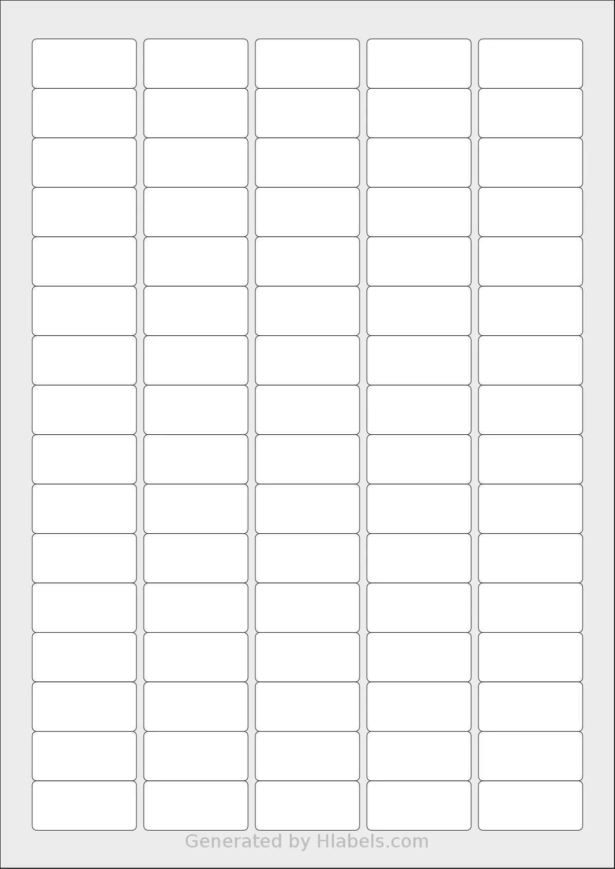 Avery® Zweckform 36x17 template with 80 rectangular 35.6 x 16.9 millimeter labels per sheet, on A4-size adhesive blank label sheets.