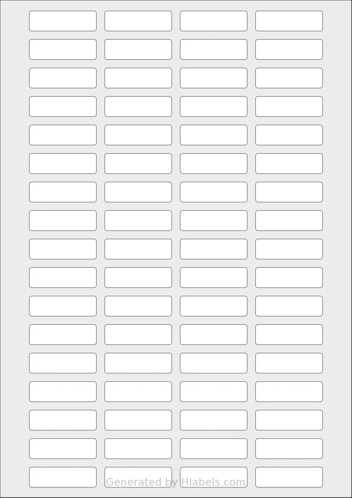 Avery® Zweckform 40x12 template with 68 rectangular 40 x 12 millimeter labels per sheet, on A4-size adhesive blank label sheets.