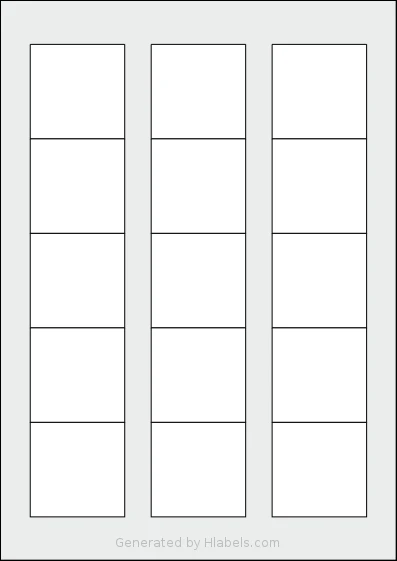 Avery® Zweckform 5050 template with 15 square 50 x 50 millimeter labels per sheet, on A4-size adhesive blank label sheets.