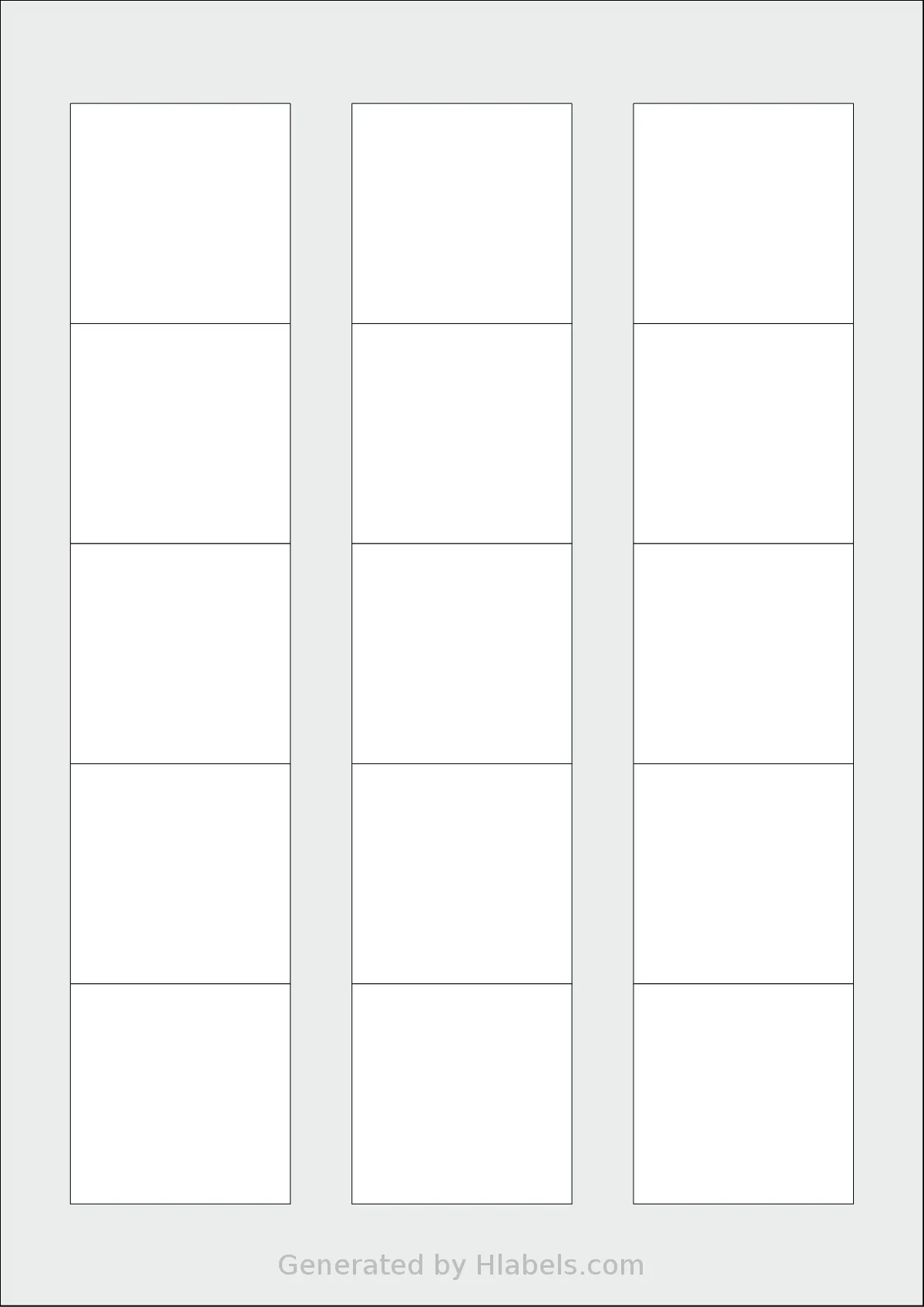 Avery® Zweckform 5050 template with 15 square 50 x 50 millimeter labels per sheet, on A4-size adhesive blank label sheets.