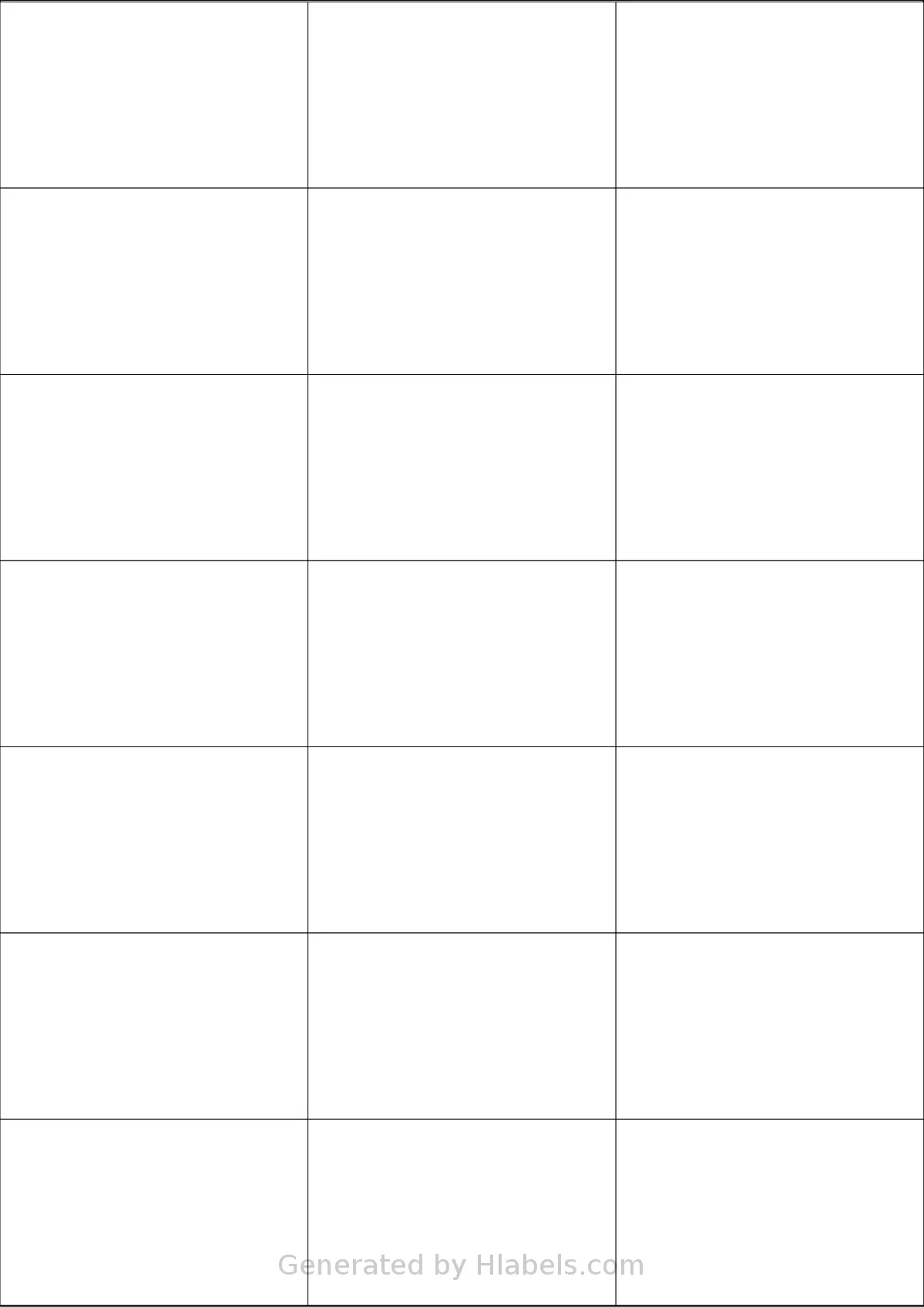 Avery® Zweckform 70x42 template with 21 rectangular 70 x 42.3 millimeter labels per sheet, on A4-size adhesive blank label sheets.