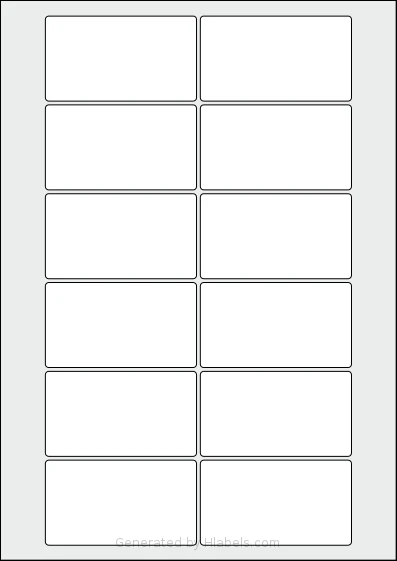 Avery® Zweckform 80x45 template with 12 rectangular 80 x 45 millimeter labels per sheet, on A4-size adhesive blank label sheets.