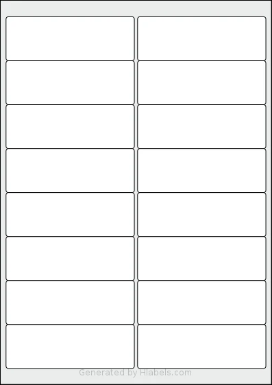 Avery® Zweckform 99x34 Template Avery® Zweckform 99x34 template with 16 rectangular 99.1 x 33.9 millimeter labels per sheet, on A4-size adhesive blank label sheets.