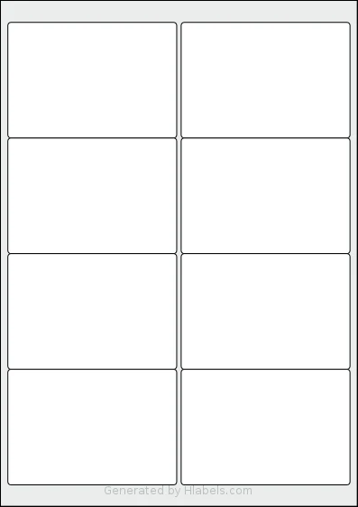 Avery® Zweckform 99x68 Template Avery® Zweckform 99x68 template with 8 rectangular 99.1 x 67.7 millimeter labels per sheet, on A4-size adhesive blank label sheets.