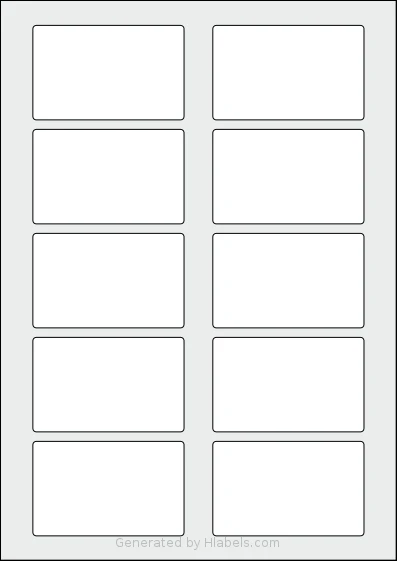 Avery® Zweckform L4785 Template Avery® Zweckform L4785 template with 10 rectangular 80 x 50 millimeter labels per sheet, on A4-size adhesive blank label sheets.