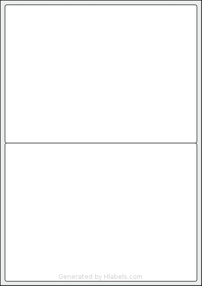 BioLabels® CL2199BIO template with 2 rectangular 199.6 x 143.5 millimeter labels per sheet, on A4-size adhesive blank label sheets.