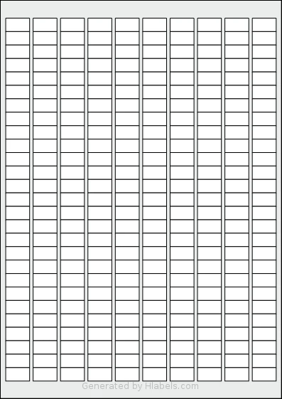 Herma® 10000 Template Herma® 10000 template with 270 rectangular 17.8 x 10 millimeter labels per sheet, on A4-size adhesive blank label sheets.