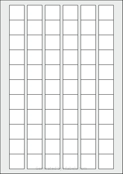 Herma® 10107 Template Herma® 10107 template with 66 square 25.4 x 25.4 millimeter labels per sheet, on A4-size adhesive blank label sheets.