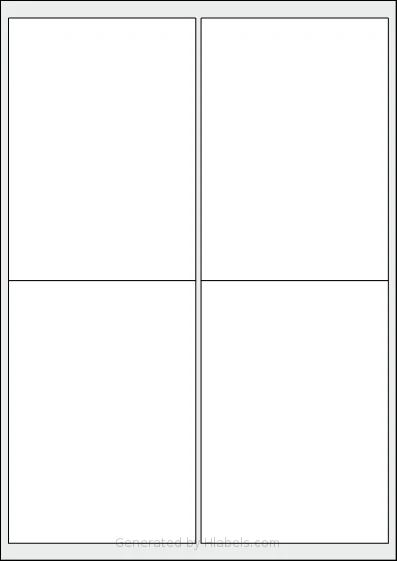 Herma® 4250 Template Herma® 4250 template with 4 rectangular 99.1 x 139 millimeter labels per sheet, on A4-size adhesive blank label sheets.