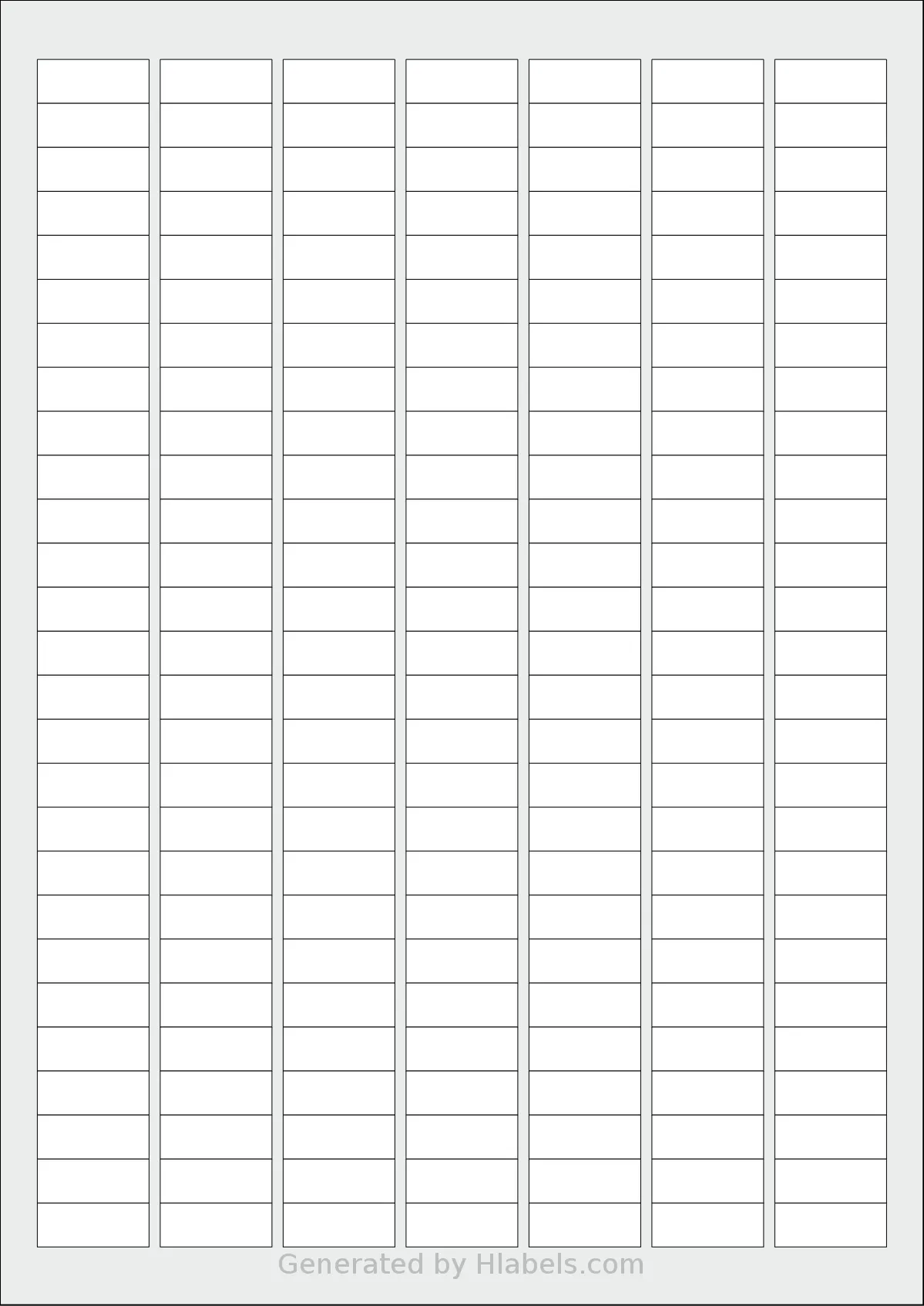 Herma® 4333 template with 189 rectangular 25.4 x 10 millimeter labels per sheet, on A4-size adhesive blank label sheets.