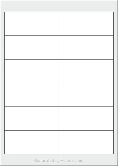 Herma® 4623 Template Herma® 4623 template with 12 rectangular 97 x 42.33 millimeter labels per sheet, on A4-size adhesive blank label sheets.